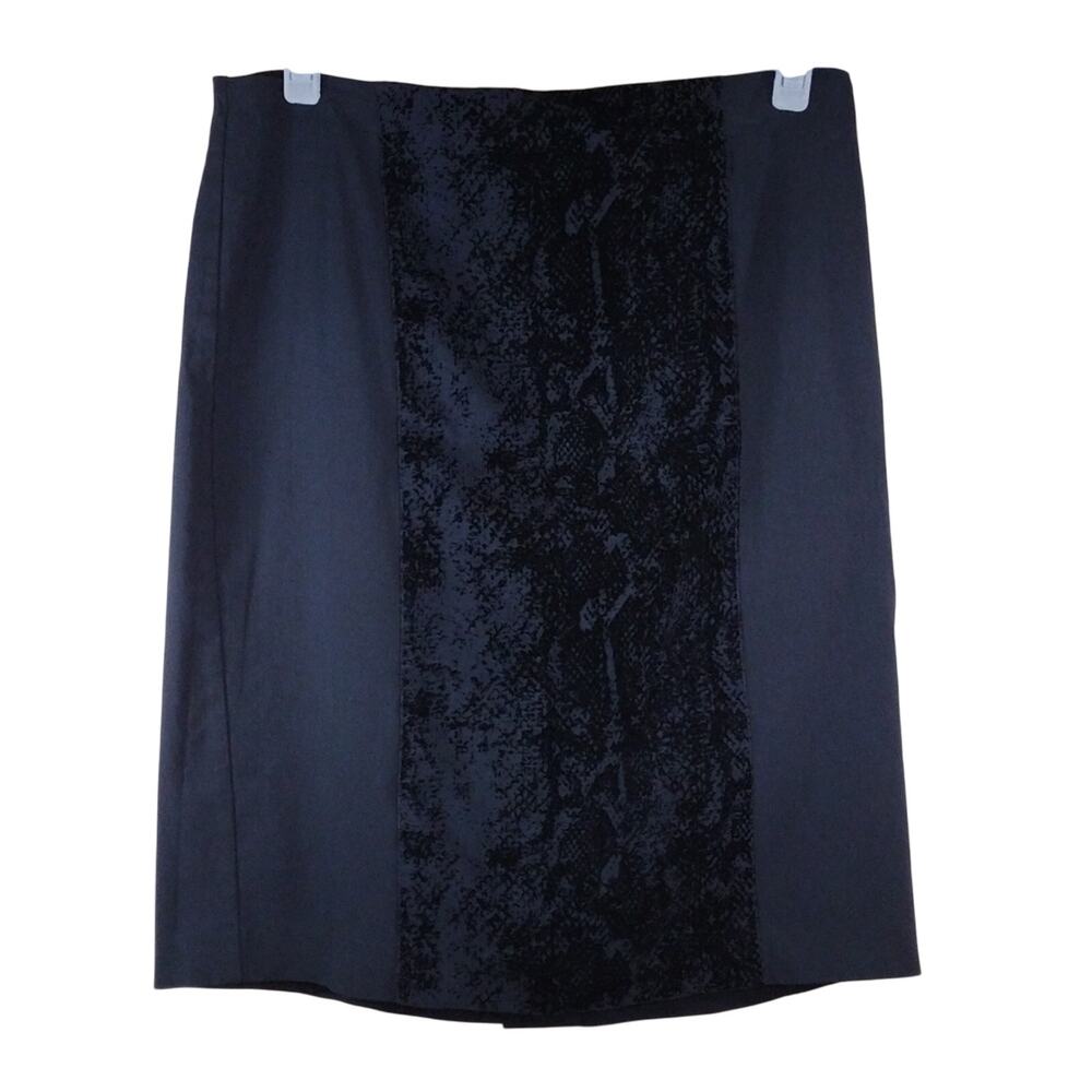 Van Heusen Black Suede Plus Size Stretchy Formal Business Casual Pencil Skirt